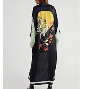 FREE PEOPLE moon dance maxi KIMONO